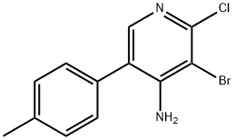 4-Amino-2-chloro-3-bromo-5-(4-tolyl)pyridine Structure