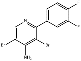 4-Amino-3,5-dibromo-2-(3,4-difluorophenyl)pyridine Structure