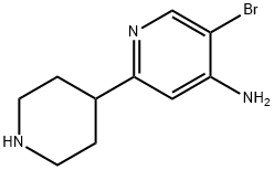 4-Amino-3-bromo-6-(piperidin-4-yl)pyridine Structure