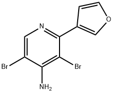 4-Amino-3,5-dibromo-2-(3-furyl)pyridine Structure