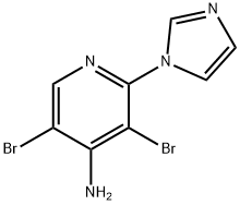 4-Amino-3,5-dibromo-2-(imidazol-1-yl)pyridine Structure