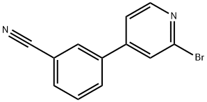 2-Bromo-4-(3-cyanophenyl)pyridine 구조식 이미지