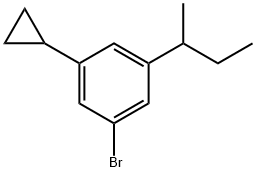 3-(sec-Butyl)-5-cyclopropylbromobenzene Structure