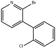 2-BROMO-3-(2-CHLOROPHENYL)PYRIDINE 구조식 이미지