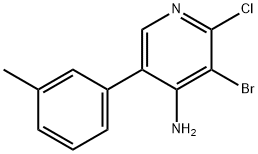 4-Amino-2-chloro-3-bromo-5-(3-tolyl)pyridine Structure