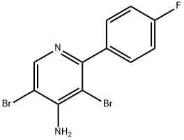 4-Amino-3,5-dibromo-2-(4-fluorophenyl)pyridine Structure