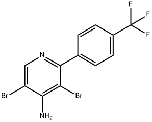 4-Amino-3,5-dibromo-2-(4-trifluoromethylphenyl)pyridine Structure