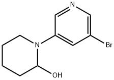 1-(3-BROMOPYRIDIN-5-YL)PIPERIDIN-2-OL Structure