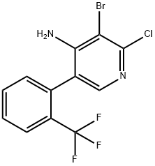 4-Amino-2-chloro-3-bromo-5-(2-trifluoromethylphenyl)pyridine Structure
