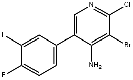 4-Amino-2-chloro-3-bromo-5-(3,4-difluorophenyl)pyridine 구조식 이미지