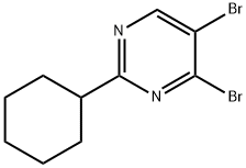 4,5-Dibromo-2-(cyclohexyl)pyrimidine Structure