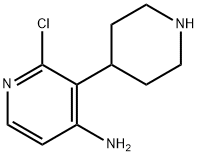 2-CHLORO-4-AMINO-3-(PIPERIDIN-4-YL)PYRIDINE Structure