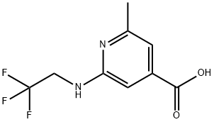 2-methyl-6-[(2,2,2-trifluoroethyl)amino]pyridine-4-carboxylic acid 구조식 이미지