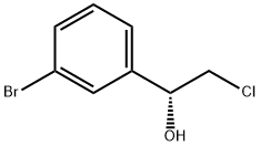 (1R)-1-(3-bromophenyl)-2-chloroethan-1-ol Structure