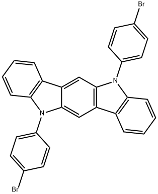 5,11-di(4-bromophenyl)indolo[3,2-b]carbazole 구조식 이미지
