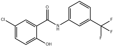 Benzamide, 5-chloro-2-hydroxy-N-[3-(trifluoromethyl)phenyl]- Structure