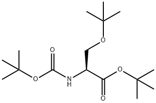 tert-butyl (2S)-3-[(2-methylpropan-2-yl)oxy]-2-[(2-methylpropan-2-yl)oxycarbonylamino]propanoate Structure