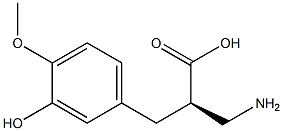 (R)-3-amino-2-(3-hydroxy-4-methoxybenzyl)propanoicacid Structure