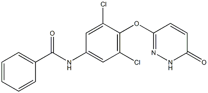 N-[3,5-Dichloro-4-(6-oxo-1,6-dihydro-pyridazin-3-yloxy)-phenyl]-benzamide Structure
