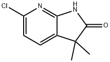 2H-Pyrrolo[2,3-b]pyridin-2-one, 6-chloro-1,3-dihydro-3,3-dimethyl- 구조식 이미지