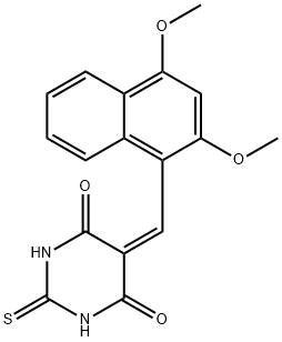 5-((2,4-dimethoxynaphthalen-1-yl)methylene)-2-thioxodihydropyrimidine-4,6(1H,5H)-dione Structure