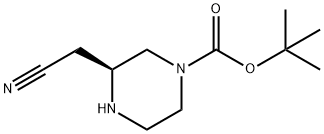 tert-butyl (S)-3-(cyanomethyl)piperazine-1-carboxylate 구조식 이미지