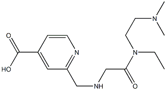 2-(((2-((2-(dimethylamino)ethyl)(ethyl)amino)-2-oxoethyl)amino)methyl)isonicotinic acid Structure