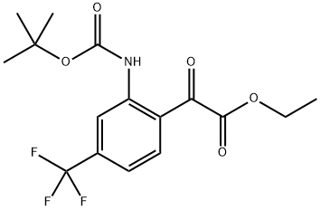Ethyl 2-[2-(Boc-amino)-4-(trifluoromethyl)phenyl]-2-oxoacetate 구조식 이미지