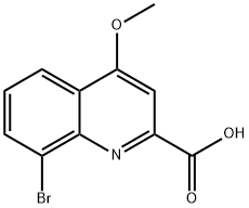 8-Bromo-4-methoxy-quinoline-2-carboxylic acid 구조식 이미지