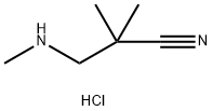 2,2-dimethyl-3-(methylamino)propanenitrile hydrochloride 구조식 이미지