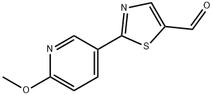 2-(6-methoxypyridin-3-yl)thiazole-5-carbaldehyde 구조식 이미지