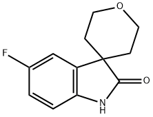 5-Fluorospiro[1H-indole-3,4'-oxane]-2-one 구조식 이미지