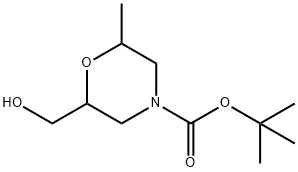 tert-butyl 2-(hydroxymethyl)-6-methylmorpholine-4-carboxylate Structure