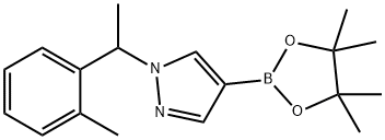 4-(4,4,5,5-Tetramethyl-1,3,2-dioxaborolan-2-yl)-1-(1-o-tolylethyl)-1H-pyrazole 구조식 이미지