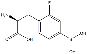 (2S)-2-amino-3-[4-(dihydroxyboranyl)-2-fluorophenyl]propanoic acid 구조식 이미지