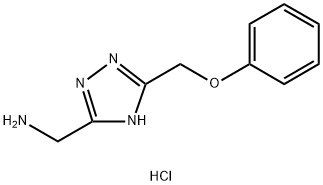 [3-(phenoxymethyl)-1H-1,2,4-triazol-5-yl]methanamine hydrochloride Structure