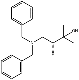 (R)-4-(Dibenzylamino)-3-fluoro-2-methyl-2-butanol Structure