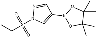 1-(ethylsulfonyl)-4-(4,4,5,5-tetramethyl-1,3,2-dioxaborolan-2-yl)-1H-pyrazole 구조식 이미지