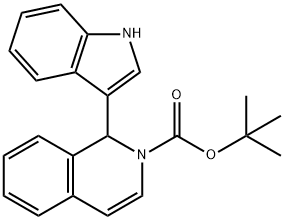 tert-butyl 1-(1H-indol-3-yl)isoquinoline-2(1H)-carboxylate 구조식 이미지