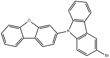 3-bromo-9-(dibenzo[b,d]furan-3-yl)-9H-carbazole 구조식 이미지