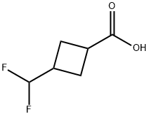 3-(difluoromethyl)cyclobutane-1-carboxylic acid 구조식 이미지