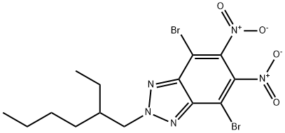 4,7-dibromo-2-(2-ethylhexyl)-5,6-dinitro-2H-benzo[d][1,2,3]triazole 구조식 이미지