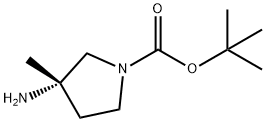 tert-butyl (S)-3-amino-3-methylpyrrolidine-1-carboxylate Structure