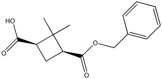 (1R,3S)-3-[(benzyloxy)carbonyl]-2,2-dimethylcyclobutane-1-carboxylic acid Structure