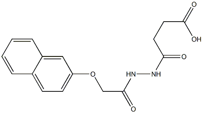 4-{2-[2-(2-naphthyloxy)acetyl]hydrazino}-4-oxobutanoic acid Structure