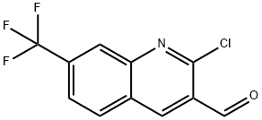 2-CHLORO-7-(TRIFLUOROMETHYL)QUINOLINE-3-CARBALDEHYDE 구조식 이미지