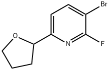3-Bromo-2-fluoro-6-(oxolan-2-yl)pyridine 구조식 이미지
