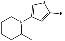 2-Bromo-4-(2-methylpiperidin-1-yl)thiophene 구조식 이미지
