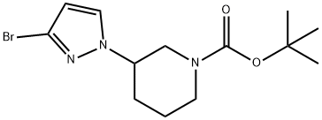 TERT-BUTYL 3-(3-BROMO-1H-PYRAZOL-1-YL)PIPERIDINE-1-CARBOXYLATE Structure