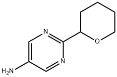 2-(tetrahydro-2H-pyran-2-yl)pyrimidin-5-amine 구조식 이미지